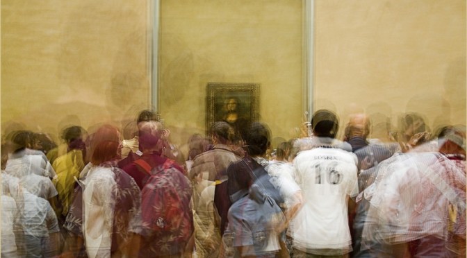 Photo Impressionistic Multiple Exposure Image- In Front of the Mona Lisa - Stephen D'Agostino